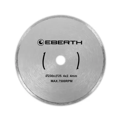 Produktbild von EBERTH Trennscheibe Diamanttrennscheibe für Stein, Beton, Fliesen und Feinsteinzeug, Diamantscheibe mit 230mm Durchmesser, 25,4mm Bohrung