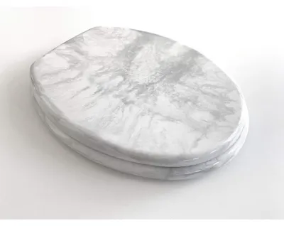 Immagine prodotto di adob, sedile copri-wc motivo marmo, con cerniere in acciaio inox