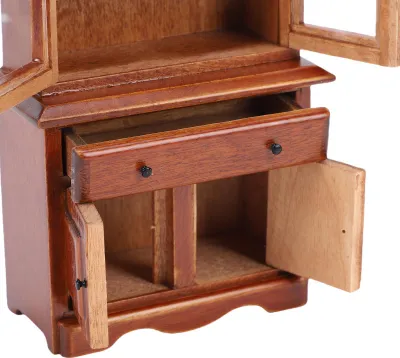 Image de Armoire pour maison de poupées 1:12 en bois, multifonctionnelle, meuble décoratif pour maison de poupées, accessoire photo