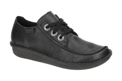 Produktbild von Clarks FUNNY DREAM Damenschuhe - bequeme Schnür- Halbschuhe schwarz Freizeit