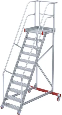 Zdjęcie produktu dla Euroline 513 Platforma konserwacyjna 60° 800mm szerokość stopnia 11 stopni aluminium rowkowane