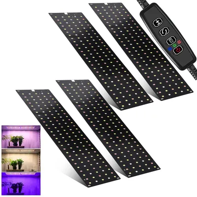 Obrázok produktu pre 4 kusy rastlinných svietidiel, 540 LED s plným spektrom, určené pre izbové rastliny, s automatickým časovačom