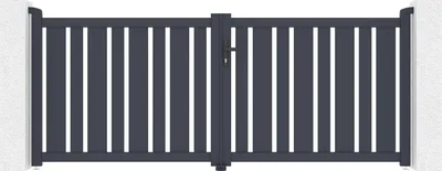 Produktbild von Doppelflügeltor aus Aluminium 3m VEYMONT H.120cm grau