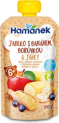 Image de Hamánek Pomme, banane, myrtilles et sarrasin 6m+ (100 g)