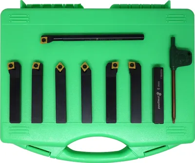 Produktbild von PAULIMOT Drehmeißel-Set mit Wendeplatten, 6 mm, 7-teilig inkl. Bohrstange