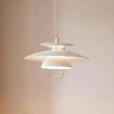 Produktbild von Lindby Hängelampe Nadija, weiß, 43 cm, höhenverstellbar, E27