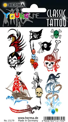 Produktbild von Schmucketiketten Classic Tattoo Colour Pirates