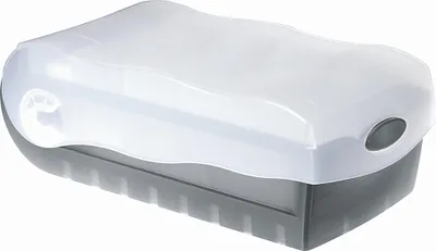 Produktbild von HAN Karteikasten CROCO 998-693 DIN A8 PP grau transluzent