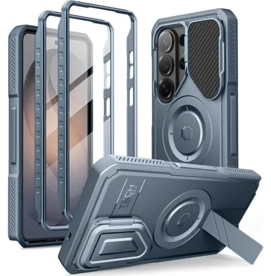Produktbild von Handyhülle mit Kameraschutz für Galaxy S26 Ultra, Tech-Protect Polyamid MagSafe, 2er-Set mit 2 Rahmen, Blau