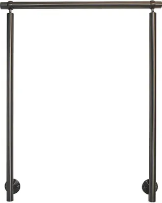 Produktbild von TIBU Geländer Edelstahl V2A Seitenmontage, Länge 80 cm mit 2 Pfosten, ohne Querstreben und Seitenabstand 50 mm