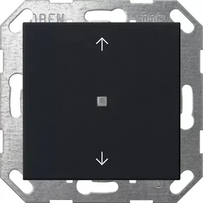 Produktbild von Gira Taster Wippe 1f Pfeile OneKNX System 55 Schwarz m 5172005