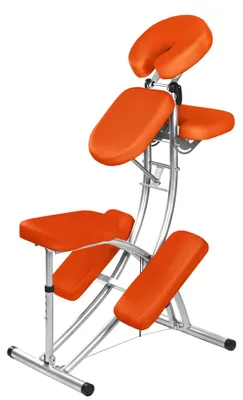 Obrázek produktu pro Masážní židle Medimas Delta - oranžová skládací hliníková