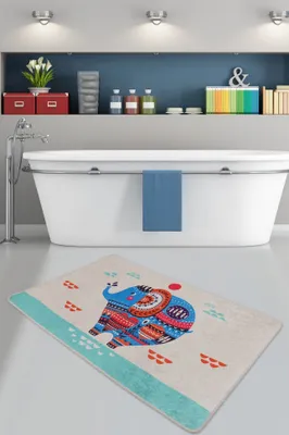 Produktbild von Mijolnir, Etnik- CHL4354, Bunt, Badematten, 700 gr/m², 100% Samtstoff