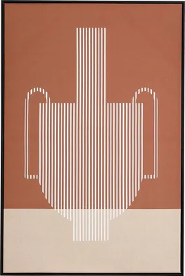 Produktbild von Mica Decorations Wanddeko - Wandbild Abstrakt 90 x 60 x 3 cm - Wandbilder Wohnzimmer oder Schlafzimmer - Dunkelbraun