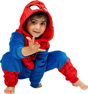 Zdjęcie produktu dla Jednoczęściowy kostium dziecięcy Spiderman niebiesko-czerwony - 128/134 (8-10 lat)