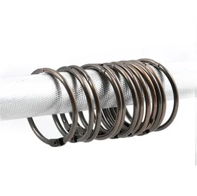 Produktbild von Spirella Duschvorhangringe 12 Stück Chrom Ringo small - Passend für alle gängigen Duschvorhangstangen Kupfer