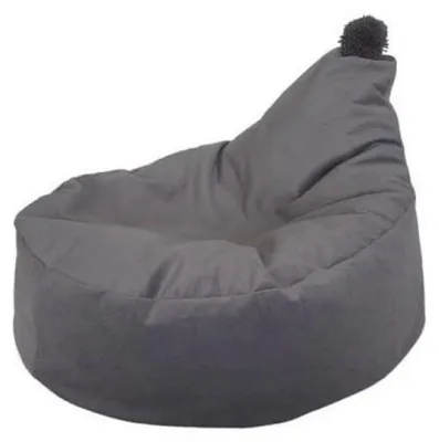 Image de MONIO for kids Pouf à pompon gris