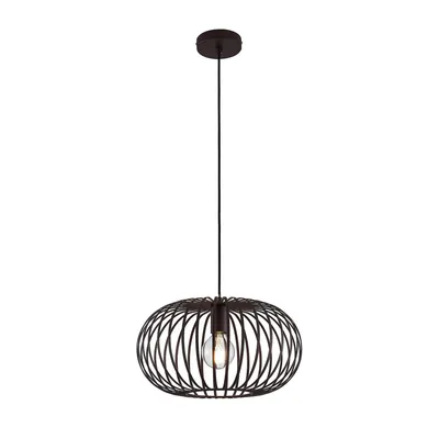 Produktbild von Lindby Hängeleuchte Nahele, braun, Metall, Ø 40 cm, E27