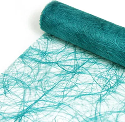 Produktbild von DecoHomeTextil Sizoweb® Tischläufer Tischband Nachbildungation Nachbildung Breite 30 cm Rollenlänge und Farbe wählbar Petrol Türkis 30 cm x 500 cm