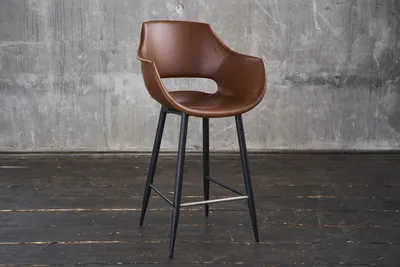Produktbild von KAWOLA Thekenhocker ZAJA Barstuhl Sitzhöhe 65 cm Kunstleder cognac