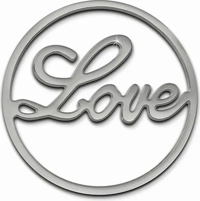 Produktbild von Amello Coinsschmuck silber 30 mm Einleger Edelstahl Coin Love Damen ESC501J