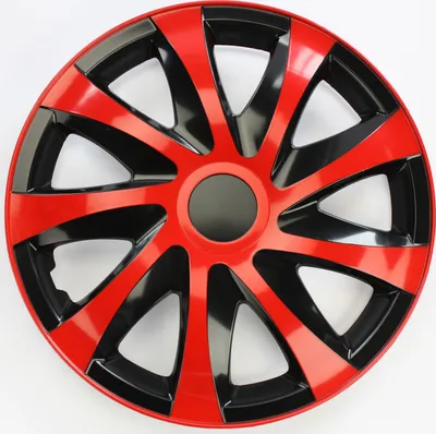 Produktbild von SET Radkappen Radzierblenden 4er Satz 16 DRACO red-black