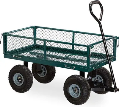 Produktbild von Famanu Gartenkar Faltbar mit Luftreifen - Transportkar für bis zu 150 kg