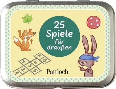 Produktbild von Pattloch 25 originelle Kartenspiele für draußen ab 5 Jahren, 8,4 x 6,5 cm