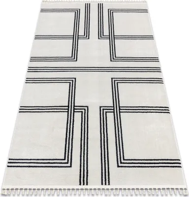 Produktbild von Teppich AMOUR 53091C Sahne - Geometrisch, Linien modern, elegant beige 78x150 cm