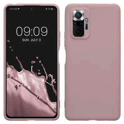 Zdjęcie produktu dla Etui kwmobile do telefonu Xiaomi Redmi Note 10 Pro, wykonane z TPU - obudowa umożliwiająca ładowanie bezprzewodowe, elastyczne etui ochronne, gumowe pokrowiec w kolorze pudrowego fioletu