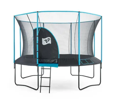 Produktbild von TP Toys Trampolin Genius 14 inkl. Sicherheitsnetz Schwarz/Blau 427x427x269 cm
