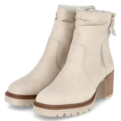 Produktbild von Rieker Damen Stiefeletten/  Winterstiefeletten Beige Kunstleder  Größe: 39