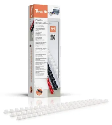 Immagine prodotto di Peach PB408-01 Peach Binderücken weiß    8 mm 100er-Pack