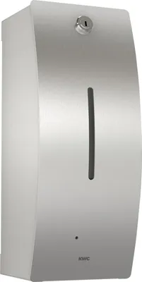 Productafbeelding van KWC AR zeepdispenser, STRATOS, elektrisch, roestvrij staal, voor wandmontage, 120x303x126mm, werkt op batterijen