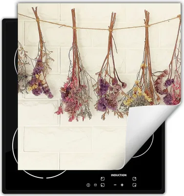 Produktbild von DarHaus Herdabdeckplatte 60x52 cm Anti Rutsch Matte Aufrollbar, Kräuter