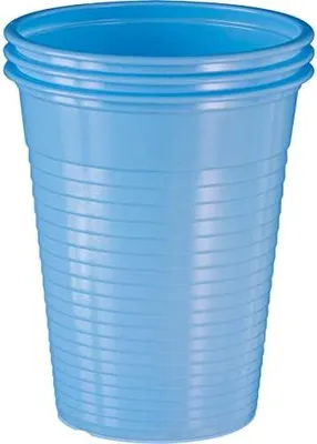 Produktbild von Einwegbecher Mundspülbecher Plastikbecher Trinkbecher Becher Kunststoff 180 ml hellblau, 3000 Stück