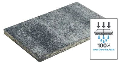Produktbild von Terrassenplatten AQUADRAIN PERMEA WEIß-SCHWARZ 60/40/4 CM
