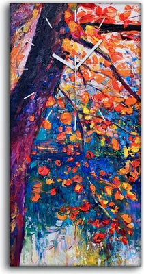 Produktbild von Dekor Leinwand Uhr Wandbilder 30x60 Foto Bild Malerei Baum bunte Wasser - weiße Hände