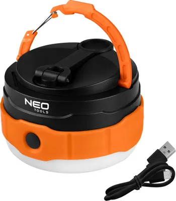 Produktbild von NEO TOOLS kempingová lampa 500 lumenů, LED kempingová lucerna Přenosné kempingové světlo, kempingová lampa se 4 jasy Stanová lampa pro kempování