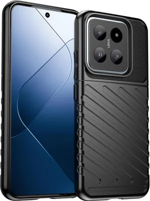Produktbild von Conie Schutzhülle für Xiaomi 14 Tasche Silikon Case Muster Cover Bumper TPU Hülle in Schwarz