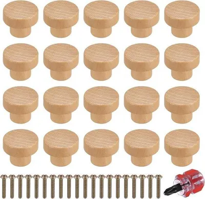 Produktbild von Holzgriffset 35mm für Schränke und Schubladen 6er