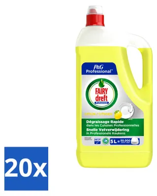 Produktbild von 20 x Dreft Geschirrspülmittel Zitrone - 5 l - Vorteilspackung - 20 Stücke