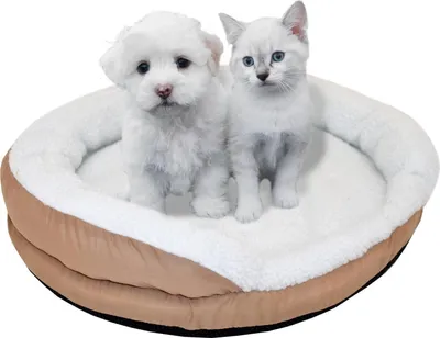Produktbild von Syntrox Germany Beheizbares Tierbett 76x12cm 15W Hunde Katzen Braun