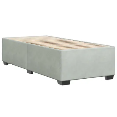 Produktbild von vidaXL Bettgestell ohne Matratze Hellgrau 90x200 cm Samt