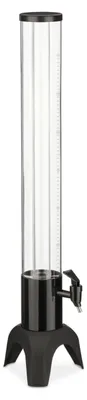 Image de Relaxdays : colonne à bière avec robinet, 2,5 l, distributeur de boissons réfrigéré, colonne à bière de jardin, transparente/noire