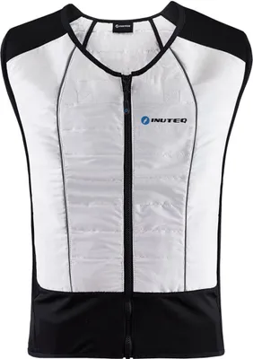 Immagine prodotto di INUTEQ Bodycool Hybrid - Gilet refrigerante 2 in 1 - Funziona con l'acqua - Leggero - Fino a 8 ore di raffreddamento - Bianco / Nero - Taglia S