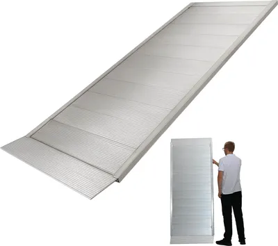 Produktbild von TRUTZHOLM Eventrampe 198 cm Taglast 600kg Alu grau geriffelt Rampe Auffahrrampe Verladerampe