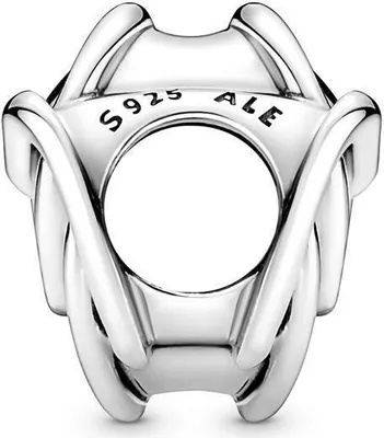 Image de Pandora Charm "Always Together" Coeurs entrelacés argent 791507C00