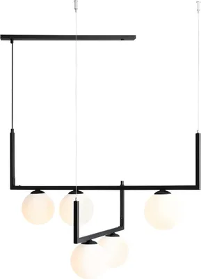 Zdjęcie produktu dla Żyrandol ARTEMERE BLACK czarno-biały 5xE14x40W szkło wym:120x89x60cm IP20 Aldex
