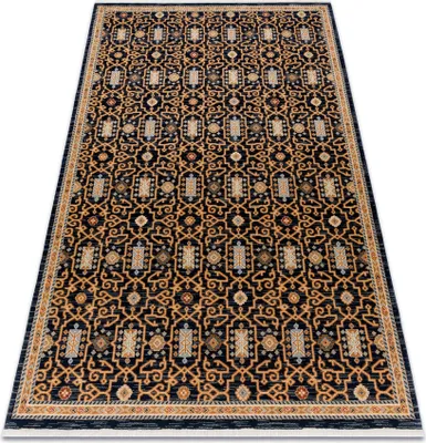 Produktbild von Teppich Wolle KESHAN Franse, orientalisch klassisch 7680/53511 beige / dunkelblau Mehrfarben 300x380 cm